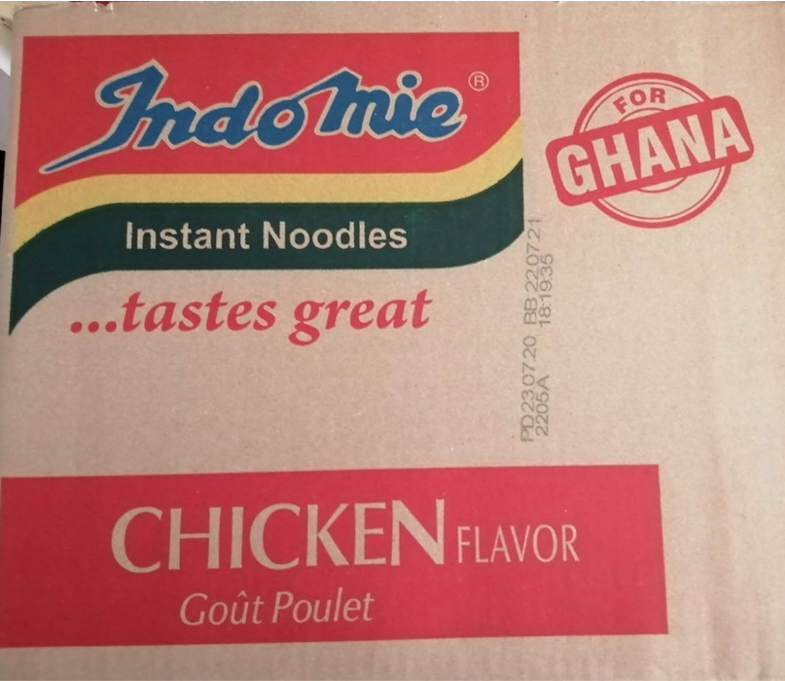Box of Indomie Chicken Flavour Brown (Ghana)
