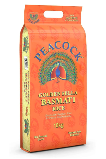 Peacock Golden Sella Basmati Rice 10kg